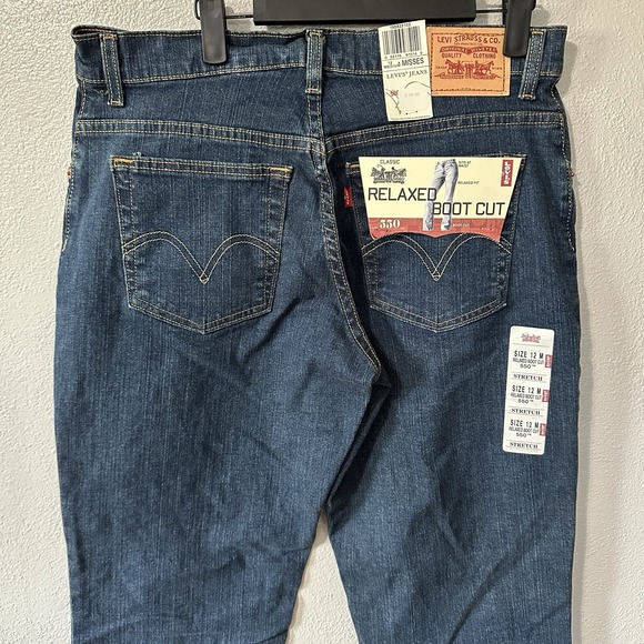 NEW Levis 550 Denim Jeans Relaxed‎ Bootcut Western Medium Wash Womens Size 12 - Picture 4 of 7